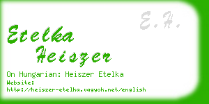 etelka heiszer business card